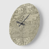 1560年頃セバスチャンMünster著旧式な世界地図 ラージ壁時計 (傾斜)