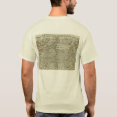 1560年頃セバスチャンMünster著旧式な世界地図 Tシャツ (裏面)
