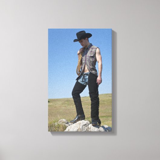 15605-RAカウボーイ キャンバスプリント (正面)