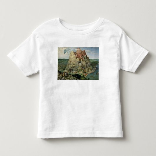 1563年バベルの塔(パネルの油) トドラーTシャツ (正面)