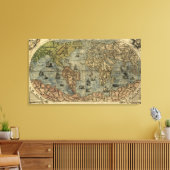 1565フェルナンド・ベルテリ(フェルナンド・ベルテリ)世界地図 キャンバスプリント (インサイチュ (リビング))