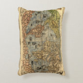 1565フォラニAntiquevWorldマップ・ルネッサンス アクセントクッション (正面(垂直))