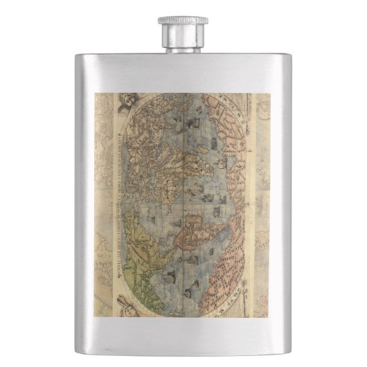 1565フォラニAntiquevWorldマップ・ルネッサンス フラスク (正面)