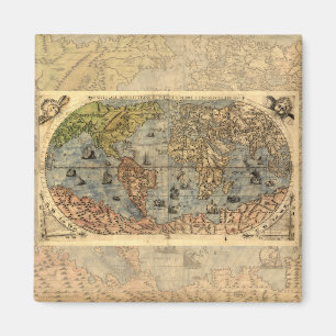 1565フォラニAntiquevWorldマップ・ルネッサンス マグネット