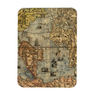 1565フォラニAntiquevWorldマップ・ルネッサンス マグネット
