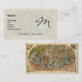 1565フォラニAntiquevWorldマップ・ルネッサンス 名刺 (正面/裏面)