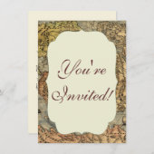 1565フォラニAntiquevWorldマップ・ルネッサンス 招待状 (正面/裏面)