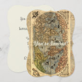 1565フォラニAntiquevWorldマップ・ルネッサンス 招待状 (正面/裏面)
