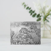 1565年のマルタ包囲地図 ポストカード (スタンド正面)