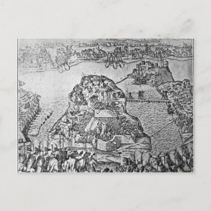 1565年のマルタ包囲地図 ポストカード