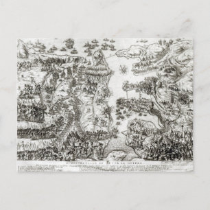 1565年のマルタ包囲地図 ポストカード