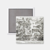 1565年のマルタ包囲地図 マグネット (正面/裏面)