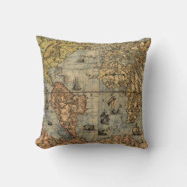 1565年 フォルラーニ 古地図 ヴィンテージ カルトグラフィー クッション