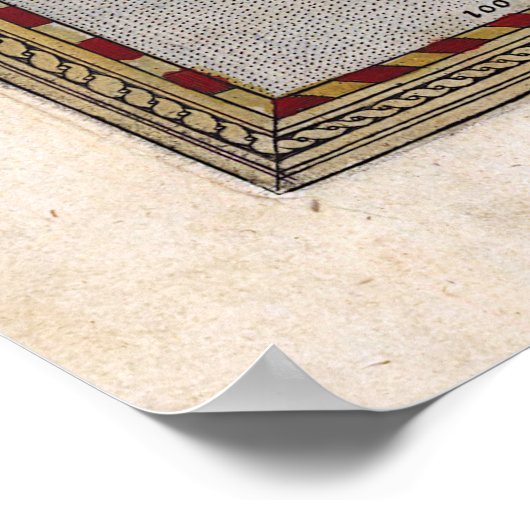 1570インドと中国の地図 ポスター (角)