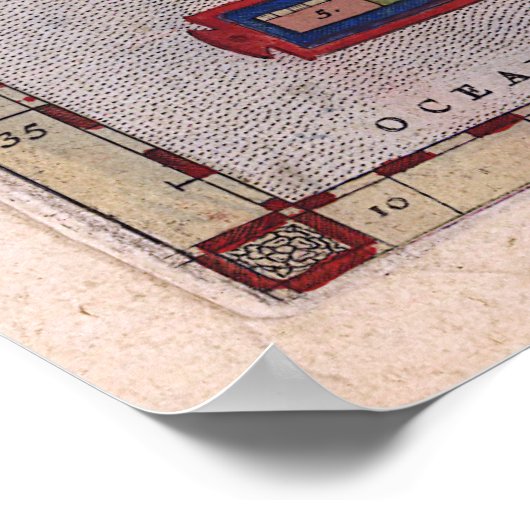 1570スペインのルネッサンスの地図 ポスター (角)