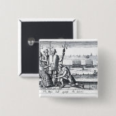 1570年に女王に対する法皇のBull 缶バッジ (正面&裏面)