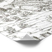 1576チューリッヒ・スイスの地図 ポスター (角)