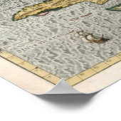 1579地図カリビーン諸島 ポスター (角)