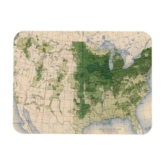 158オート麦/平方マイル マグネット (横)