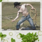 15807 RAのカウボーイ キッチンタオル (折り畳み)