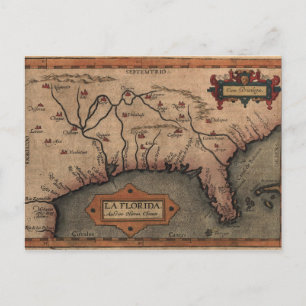 1584 La Florida地図はがき ポストカード