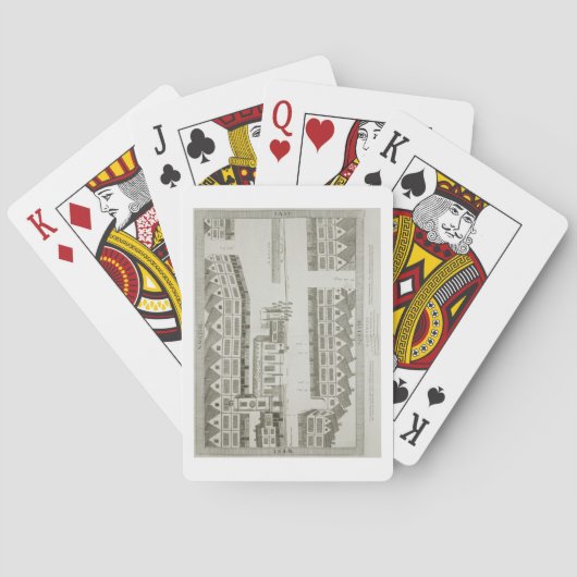 1585年の登場と同じく、洋風安物の彫刻 トランプ (裏面)