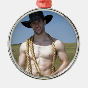 15867 RAのカウボーイ メタルオーナメント