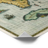 1591フロリダの地図 ポスター (角)