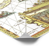 1592大西洋地図 ポスター (角)