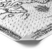 1594中央アメリカの地図 ポスター (角)