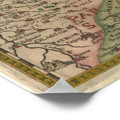 1596南アジアの地図 ポスター (角)