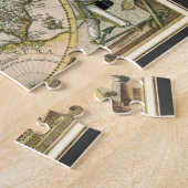 1596年アメリカ図、新大陸の古地図 ジグソーパズル (側面)