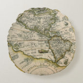 1596年アメリカ図、新大陸 ラウンドクッション (正面)