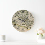 1596年アメリカ図、新大陸 ラージ壁時計 (ホーム)