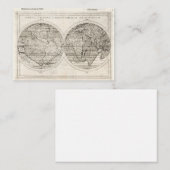 1598年ヴィンテージ世界地図 ラテン語の地図作成 ノートカード (正面/裏面)