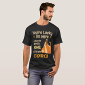 15 あなたはラッキーコーギー Tシャツ (正面フル)