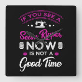 15.もし今の縫い目の波紋は良い時間ではない スクエア壁時計 (正面)