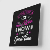 15.もし今の縫い目の波紋は良い時間ではない スクエア壁時計 (傾斜)