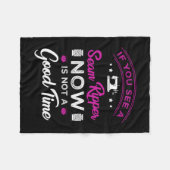 15.もし今の縫い目の波紋は良い時間ではない フリースブランケット (正面(横))