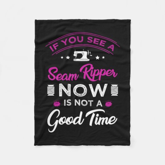 15.もし今の縫い目の波紋は良い時間ではない フリースブランケット (正面)