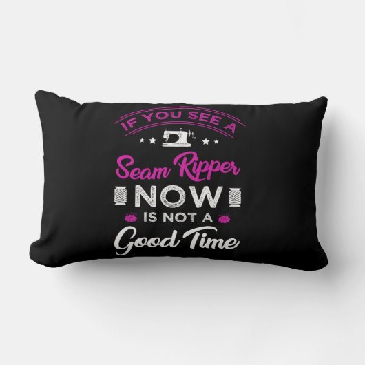 15.もし今の縫い目の波紋は良い時間ではない ランバークッション (正面)