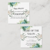 15%エレガントオフ多糖フローラクーポンカード 割引カード (正面/裏面)