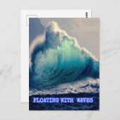 15.ブルー海波,海愛好者用の贈り物ヴィンテージ ポストカード (正面/裏面)