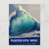 15.ブルー海波,海愛好者用の贈り物ヴィンテージ ポストカード (正面)