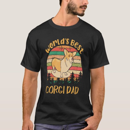 15 世界で一番のコーギーお父さん コーギー Tシャツ (正面)