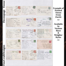 15 Authentic Vintage Postcard Backs ET2 Decoupage