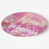 15 & Fabulous - 15誕生日紙プレート ペーパープレート (アングル)