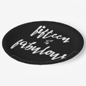 15 & Fabulous - 15誕生日紙プレート ペーパープレート (アングル)