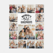 15 Image World's Best Grandparents Fleece Blanket フリースブランケット (正面)