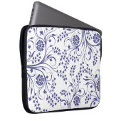 15-Inch Laptop Sleeve – Floral & Gradient Grain ラップトップスリーブ (正面右)
